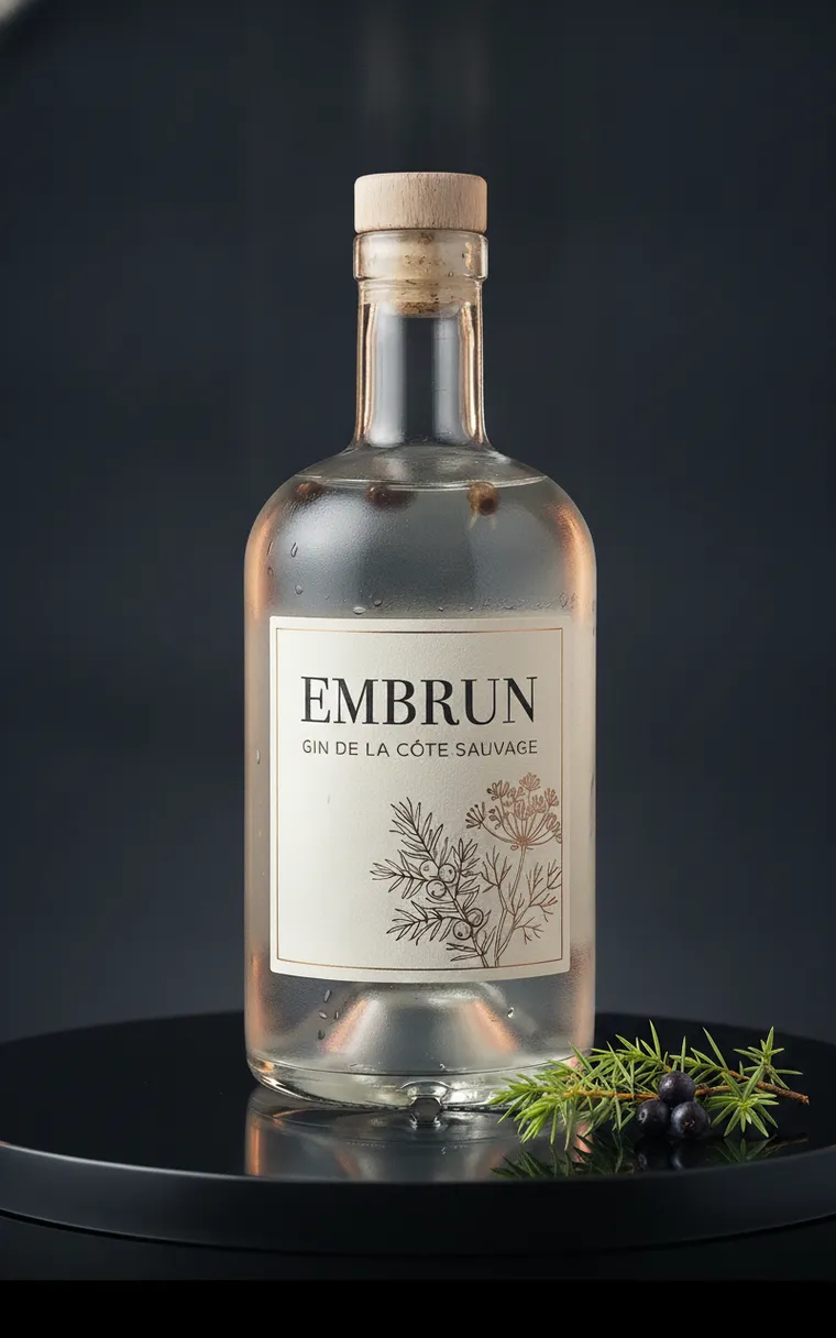Bouteille EMBRUN cuvée Affleurement, gin sec · minéral · salin