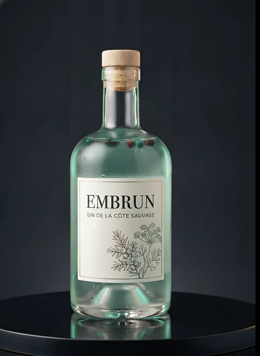 Bouteille EMBRUN cuvée Ressac, gin iodé · vif · marin