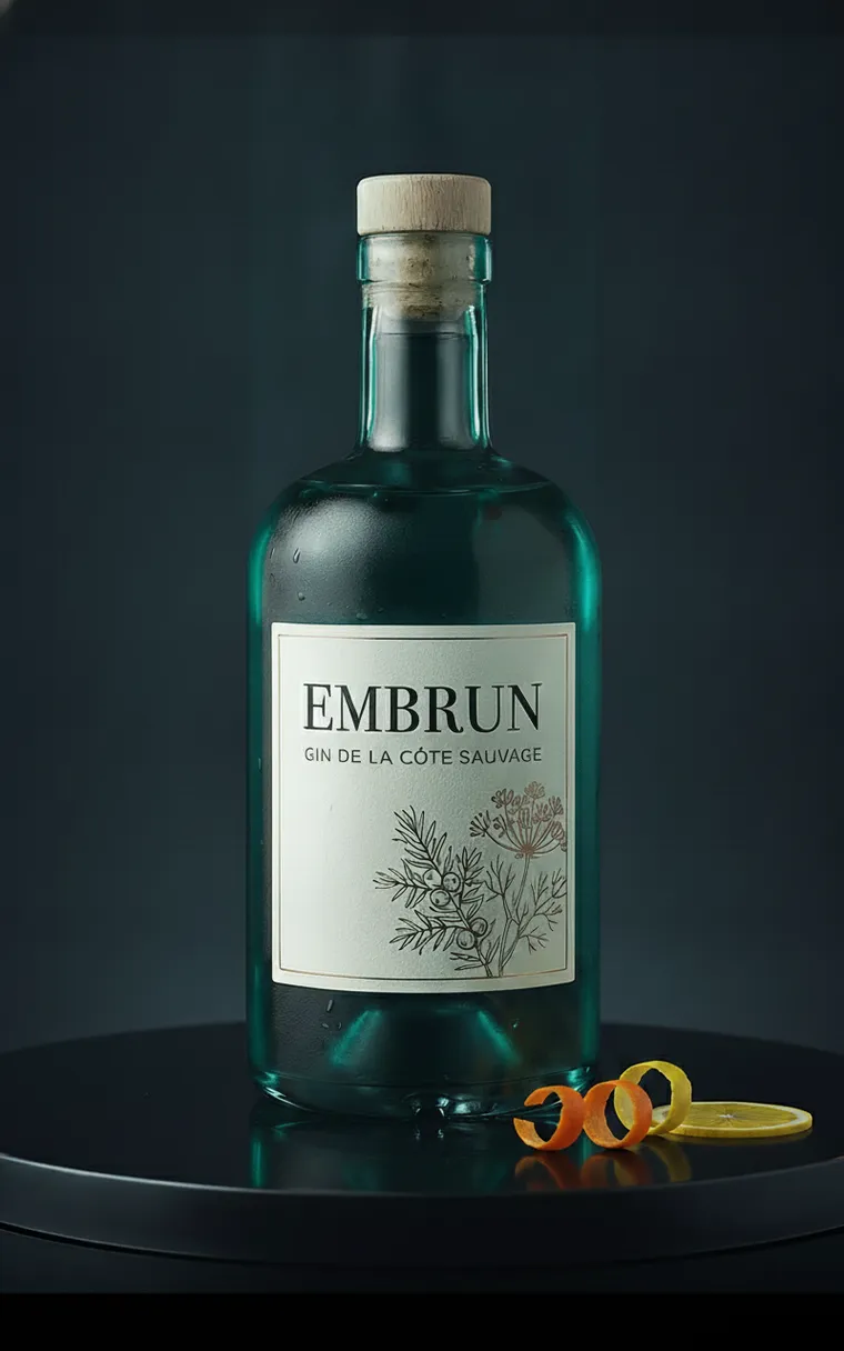Bouteille EMBRUN cuvée Ressac, gin iodé · vif · marin